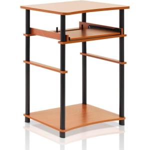 Furinno Home Laptop Notebook Computer Desk, Light Cherry/Black
