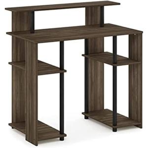 Furinno JAYA Simple Design Computer Writing Desk, Walnut(Columbia Walnut/Black)