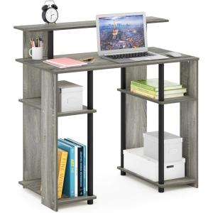 Furinno JAYA Simple Design Computer Writing Desk, Walnut(French Oak/Black)
