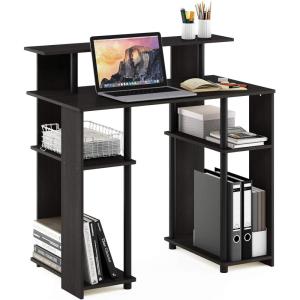 Furinno JAYA Simple Design Computer Writing Desk, Walnut(Walnut/Black)