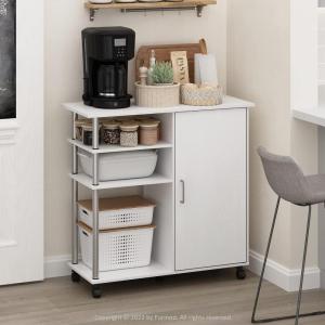Furinno PASIR Book Shelf, 4-Tier Bookshelf, Bookcase with Open Shelf, 9.4 x 23.6 x 41.7, for Living Room, Bedroom, Home Office, Espresso(White Oak/Stainless Steel)