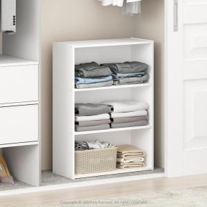Furinno Reed Closet Organizers and Storage, 5-Tier Closet Organizer, Open Shelf Closet Storage, for Wardrobe, Bedroom, Living Room, White(Plain White)