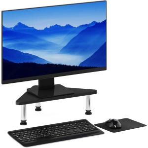 Furinno Turn-N-Tube Monitor Riser Stand, White Oak, Stainless Steel Tubes(Americano)