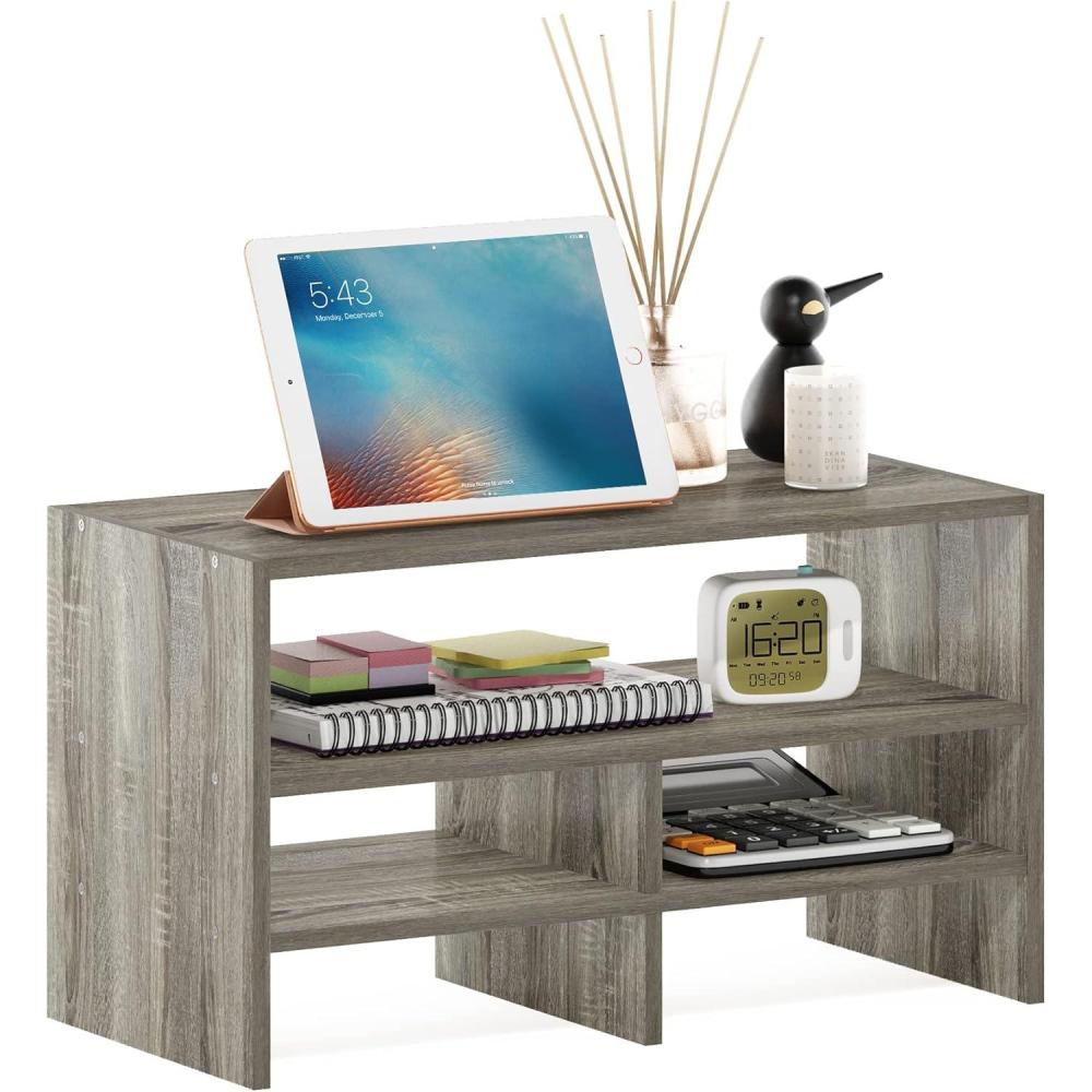 imageFurinno Hermite Wood Desktop Book and Home Office Supplies Storage Organizer Bauhaus OakFrench Oak