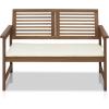 Furinno FG161167 Tioman Hardwood Outdoor Bench in Teak Oil, Natural