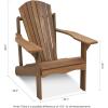 Furinno FG16918 Tioman Hardwood Patio Furniture Adirondack Chair in Teak Oil, Large, Natural