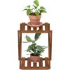 Furinno FG17035 Tioman Hardwood Patio Furniture Gateleg Round Table in Teak Oil, Natural(2-Tier Foldable Side Table)