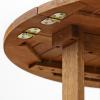Furinno FG17035 Tioman Hardwood Patio Furniture Gateleg Round Table in Teak Oil, Natural(Gateleg Round Folding Table)