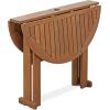 Furinno FG17035 Tioman Hardwood Patio Furniture Gateleg Round Table in Teak Oil, Natural(Gateleg Round Folding Table)