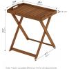Furinno FG17035 Tioman Hardwood Patio Furniture Gateleg Round Table in Teak Oil, Natural(Large Folding Tray Table)