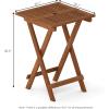 Furinno FG17035 Tioman Hardwood Patio Furniture Gateleg Round Table in Teak Oil, Natural(Large Square Folding Table)
