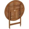 Furinno FG17035 Tioman Hardwood Patio Furniture Gateleg Round Table in Teak Oil, Natural(Round Folding Table)