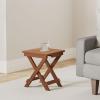 Furinno FG17035 Tioman Hardwood Patio Furniture Gateleg Round Table in Teak Oil, Natural(Small Folding Table)