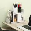 Furinno Hermite Wood Desktop Book and Home Office Supplies Storage Organizer, Bauhaus Oak(White)