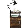 Furinno Jaya End Table, One, Black Wood(Amber Pine/Black)