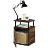 Furinno Jaya End Table, One, Black Wood(Amber Pine/Black)