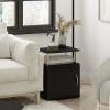 Furinno Jaya End Table, One, Black Wood(Americano/Chrome)
