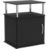 Furinno Jaya End Table, One, Black Wood(Americano/Chrome)