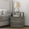 Furinno Jaya End Table, One, Black Wood(French Oak/Black)