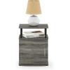 Furinno Jaya End Table, One, Black Wood(French Oak/Black)