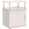 Furinno Jaya End Table, One, Black Wood(White Oak/Chrome)