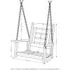 Furinno Tioman Hardwood Patio / Garden / Outdoor 4ft Porch Swing, 2 Seater with Hanging Chains, Natural(Natural)