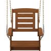 Furinno Tioman Hardwood Patio / Garden / Outdoor 4ft Porch Swing, 2 Seater with Hanging Chains, Natural(Natural)