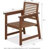 Furinno Tioman Teak Hardwood Outdoor Armchair Armchair w/o Cushion, FG161249R Set of Two