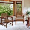 Furinno Tioman Teak Hardwood Outdoor Armchair Armchair w/o Cushion, FG161249R Set of Two