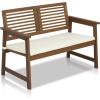 Furinno FG161167 Tioman Hardwood Outdoor Bench in Teak Oil, Natural