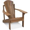 Furinno FG16918 Tioman Hardwood Patio Furniture Adirondack Chair in Teak Oil, Large, Natural
