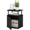 Furinno Jaya End Table, One, Black Wood(Black)