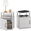Furinno Jaya End Table, One, Black Wood(White Oak/Chrome)
