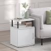 Furinno Jaya End Table, One, Black Wood(White/Black)