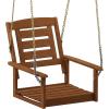 Furinno Tioman Hardwood Patio / Garden / Outdoor 4ft Porch Swing, 2 Seater with Hanging Chains, Natural(Natural)