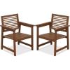 Furinno Tioman Teak Hardwood Outdoor Armchair Armchair w/o Cushion, FG161249R Set of Two