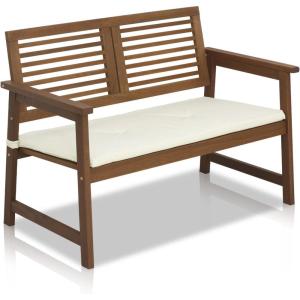 Furinno FG161167 Tioman Hardwood Outdoor Bench in Teak Oil, Natural