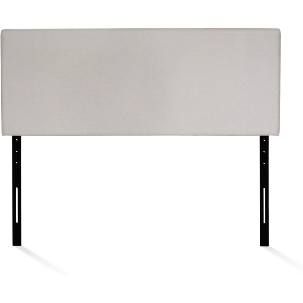 imageFurinno Roanne Headboard Full Size Plain Upholstered Wooden Headboard Bed Frame Mount Head Board Easy Assembly for Bedroom Dorm Fog