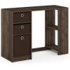 Furinno 15110CWN/DBR JAYA Modern Computer Study Desk, Columbia Walnut/Dark Brown