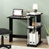 Furinno Abbott Corner Computer Desk with Bookshelf, Espresso/Black(Americano/Chrome)