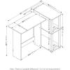 Furinno Abbott Corner Computer Desk with Bookshelf, Espresso/Black(Dark Espresso/Black)