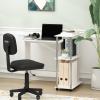 Furinno Abbott Corner Computer Desk with Bookshelf, Espresso/Black(White Oak/Chrome)