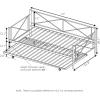 Furinno Angeland Carca Metal Daybed, Twin, White(Black)