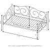 Furinno Angeland Carca Metal Daybed, Twin, White(White)