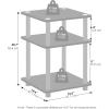 Furinno Claude Mid Century Style Nightstand with Wood Legs, 15.55 (D) x 15.55 (W) x 20.16 (H) inches, Espresso(Black)