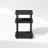 Furinno Claude Mid Century Style Nightstand with Wood Legs, 15.55 (D) x 15.55 (W) x 20.16 (H) inches, Espresso(Black)