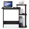 Furinno EFFICIENT Desk, 28.6″ Wide Gaming Desk with 3 Open Side Shelves, Laptop Notebook Computer Desk, Office Desk for Home Office, Study Room, Dorm, Bedroom, Dark Espresso
