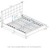 Furinno Laval Bed Frame, King Size Bedframe with Button Tufted Headboard, Upholstered Bed with Legs, 12pcs Wooden Slat Support, Easy Assembly, for Bedroom, Dorm, Light Grey(Light Grey)
