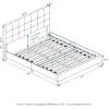 Furinno Laval Bed Frame, King Size Bedframe with Button Tufted Headboard, Upholstered Bed with Legs, 12pcs Wooden Slat Support, Easy Assembly, for Bedroom, Dorm, Light Linen