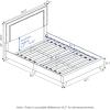 Furinno Laval Bed Frame, Queen Size Bedframe with Button Double Row Nail Head Headboard, Upholstered Bed with Legs, 12pcs Wooden Slat Support, Easy Assembly, for Bedroom, Dorm, Light Grey
